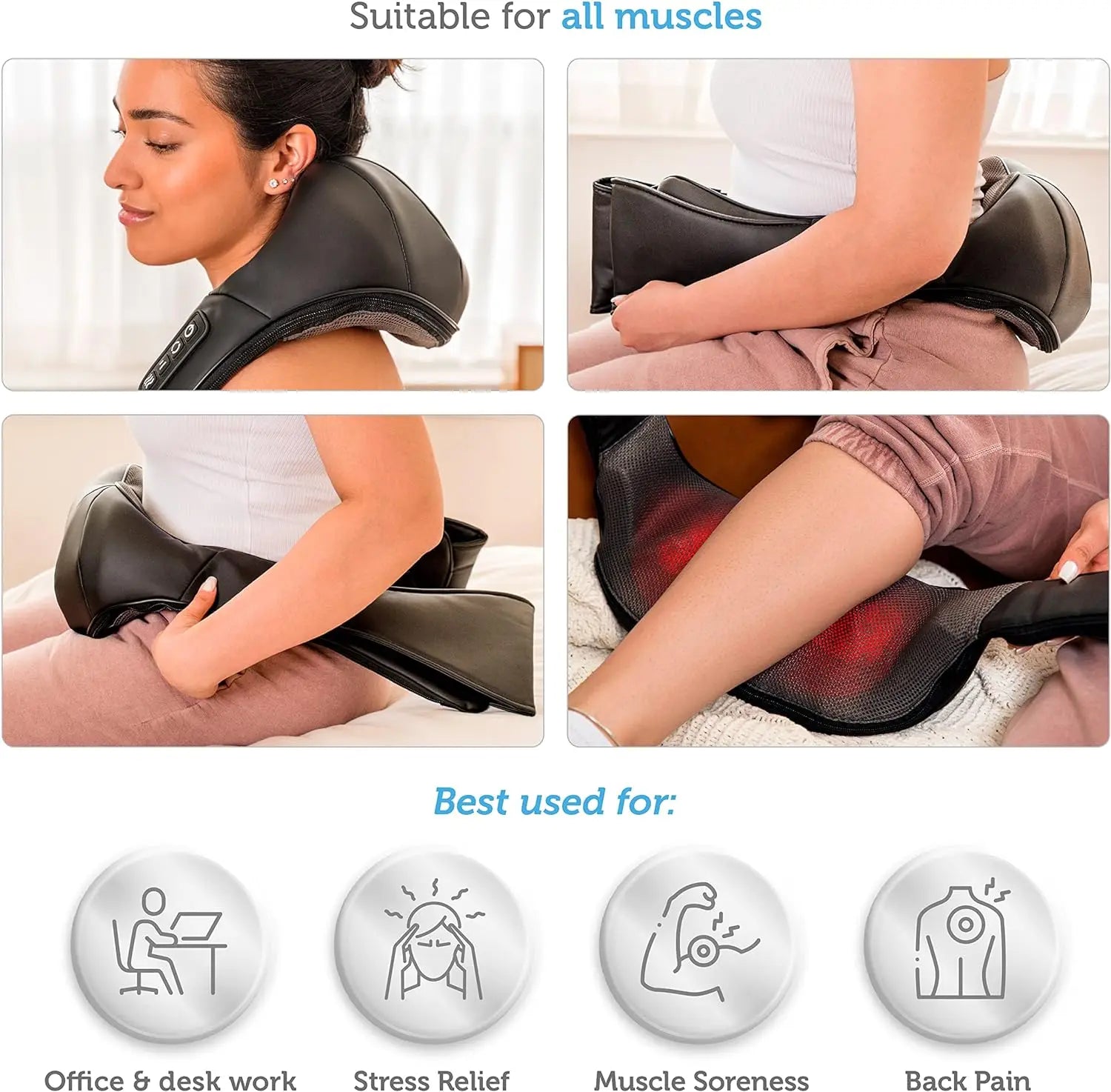 Instant Relief ! Heated Back / Neck Massager