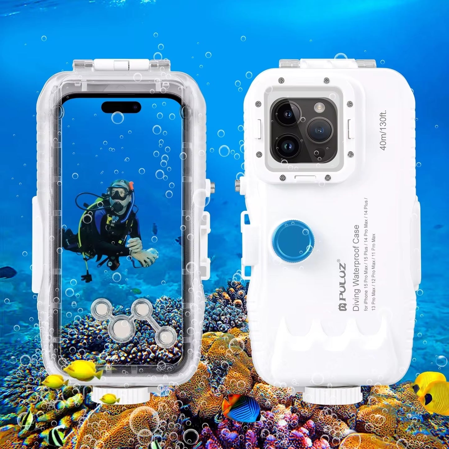 40M/130Ft Underwater Diving Case for iPhone's 11-15 