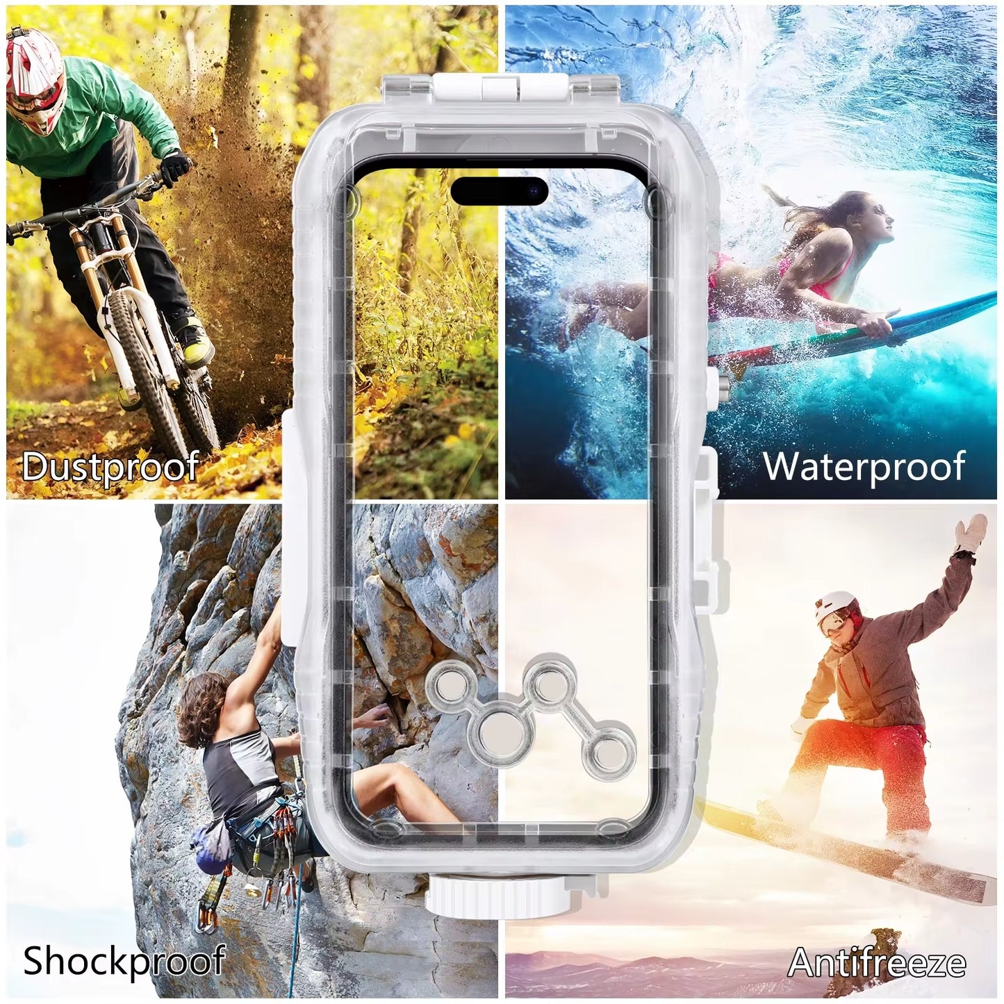 40M/130Ft Underwater Diving Case for iPhone's 11-15 