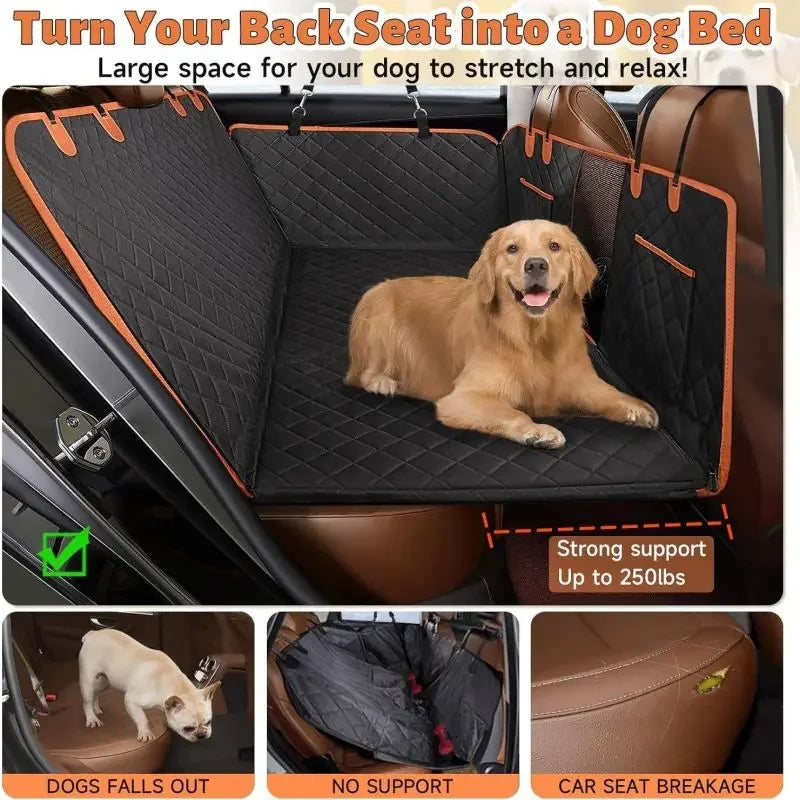 Hard Bottom Dog Car Seat Cover For All Car Size