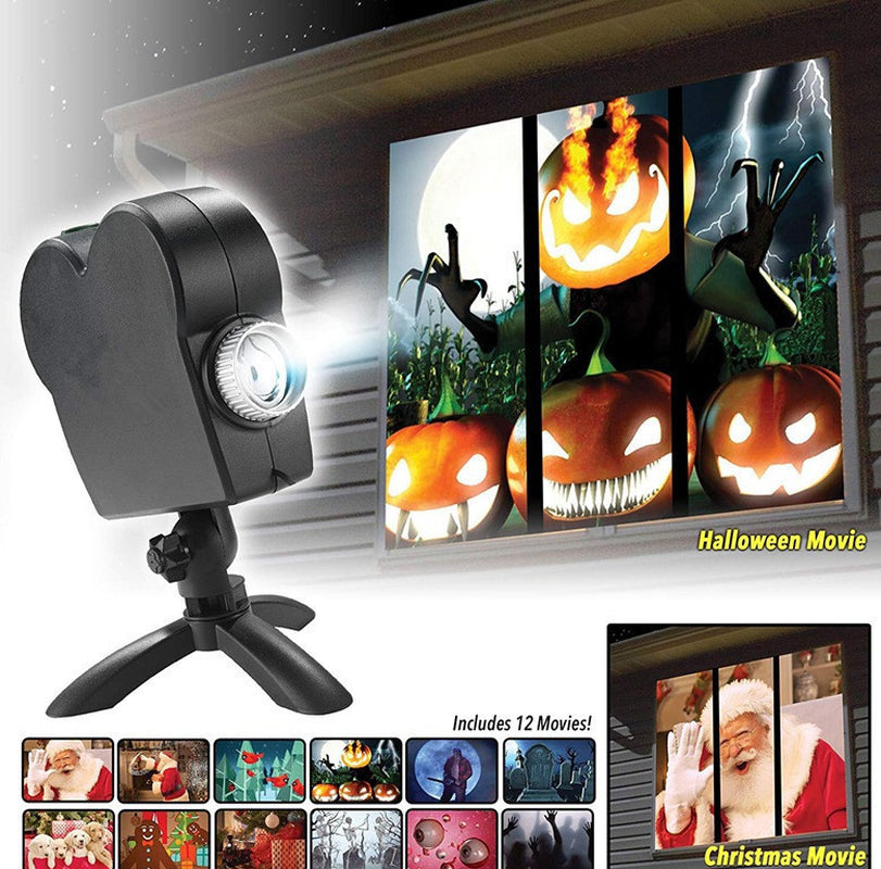 New 2 in 1! Halloween and Christmas Laser Projector 