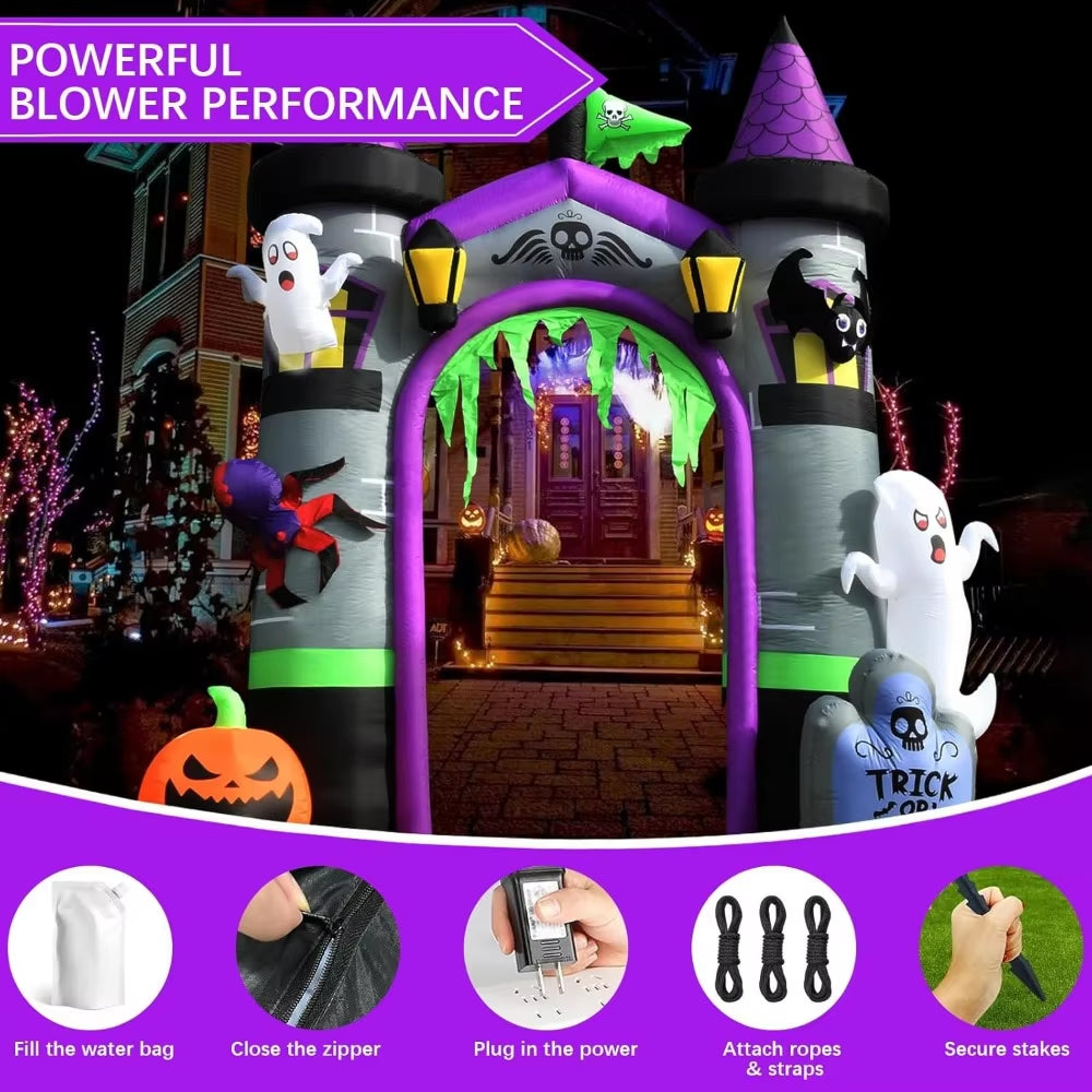 New Ghost Castle ! ( Inflatable ) For Outdoor Yard Decorations